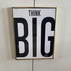 Think Big Gold Framed Wall Art